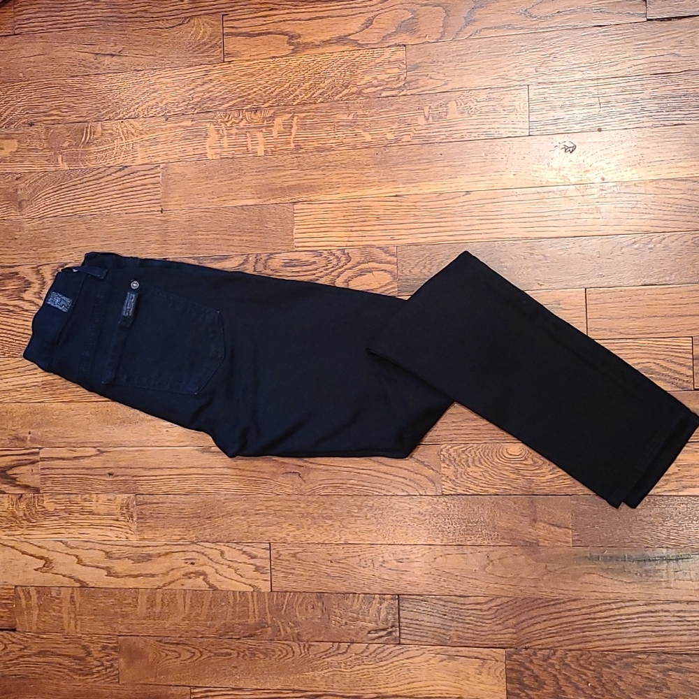 7 For All Mankind Black Wash Skinny Jeans